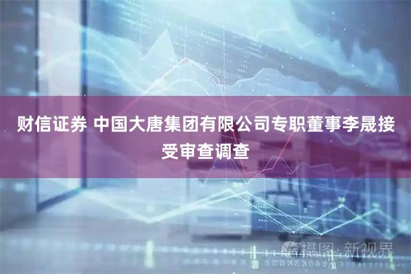 财信证券 中国大唐集团有限公司专职董事李晟接受审查调查